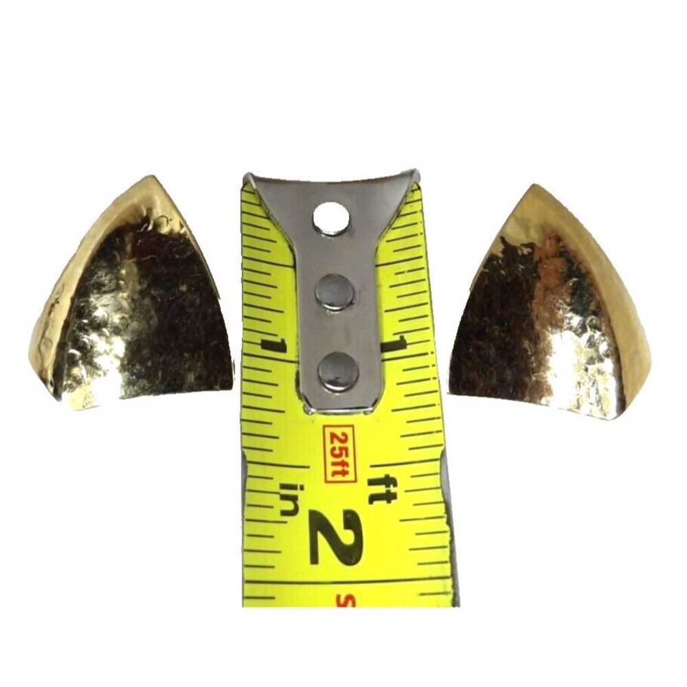 5 Pairs Goldtone Vintage Fashion Earrings Hoops Kite Triangle Shell Pierced - Picture 13 of 16